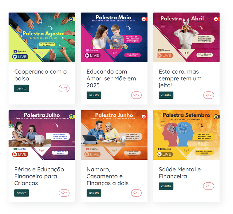 Tela com os principais benefícios da educação financeira